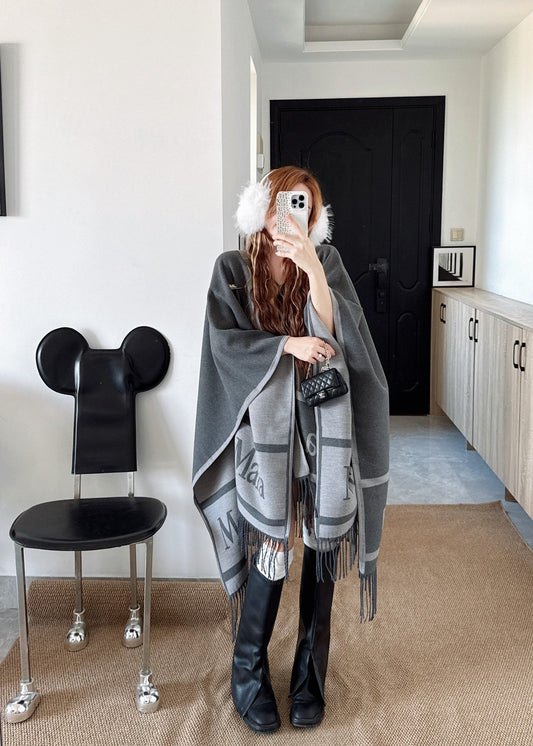 Max NEW Jacquard cape coat