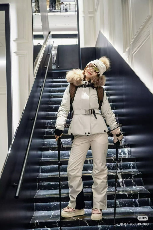 Monc NEW  belted ski down jacket