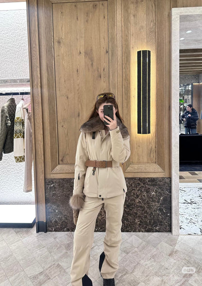 Monc NEW  belted ski down jacket