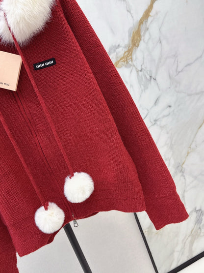 Miu NEW Hooded cardigan
