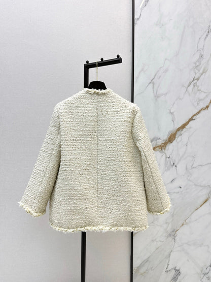 Chan NEW woven  tweed down jacket