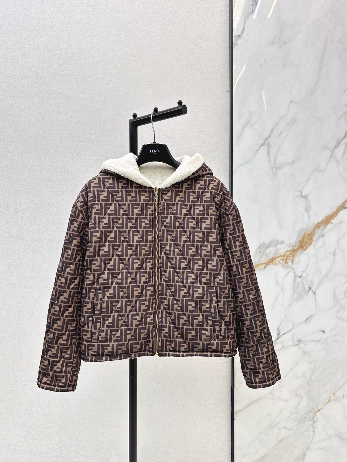 Fend NEW reversible hooded jacket