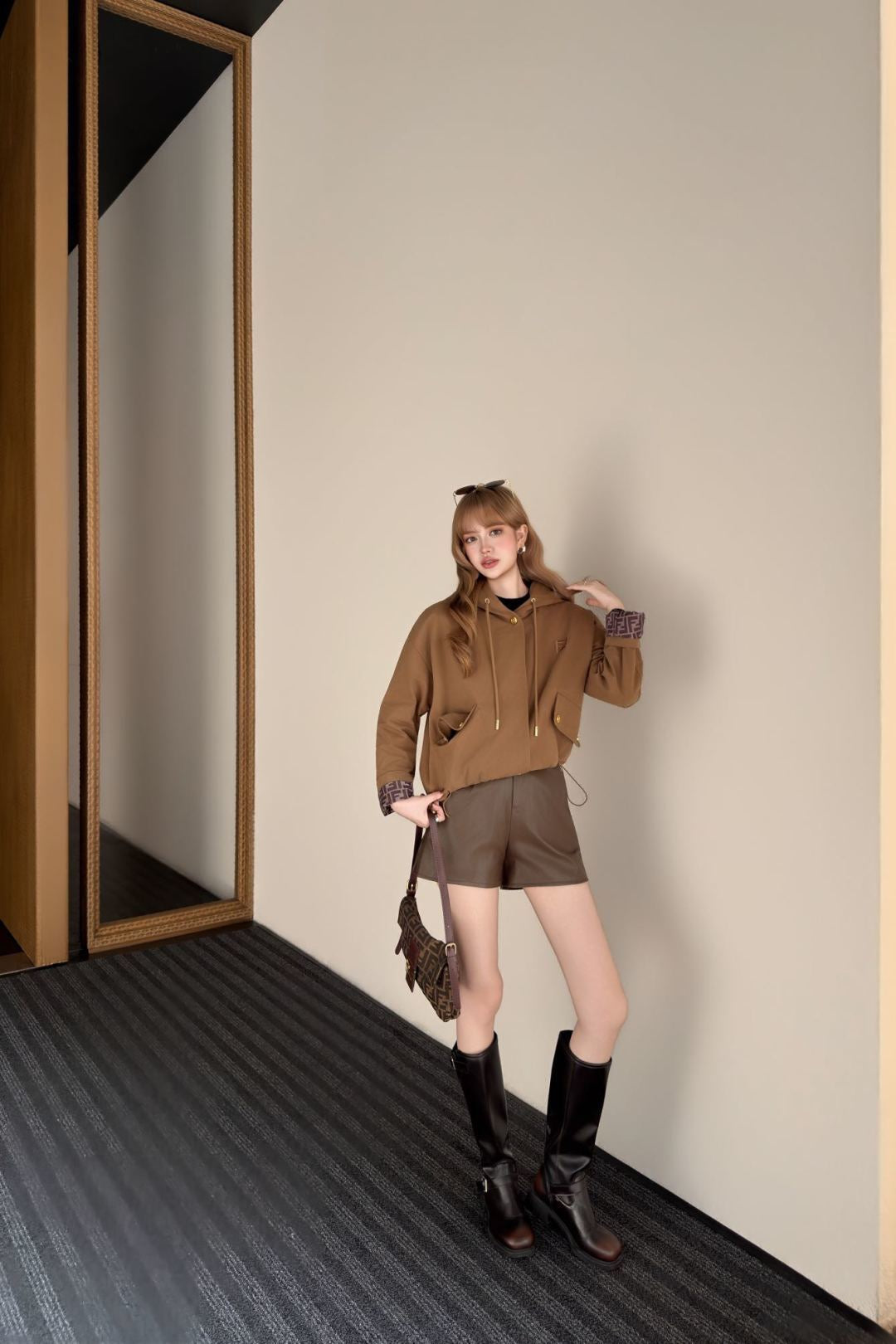 Fend NEW Hooded drawstring jacket