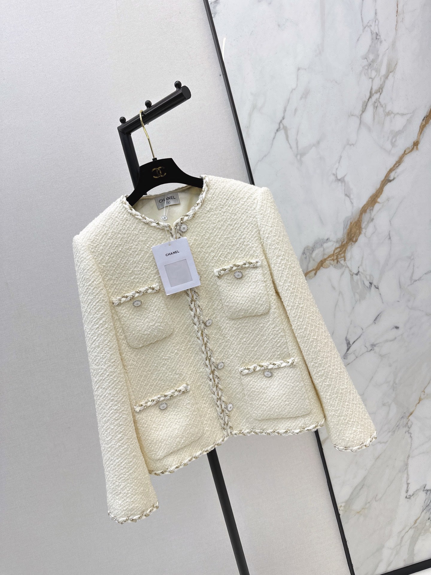 Chan NEW woven tweed jacket