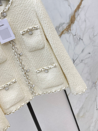 Chan NEW woven tweed jacket