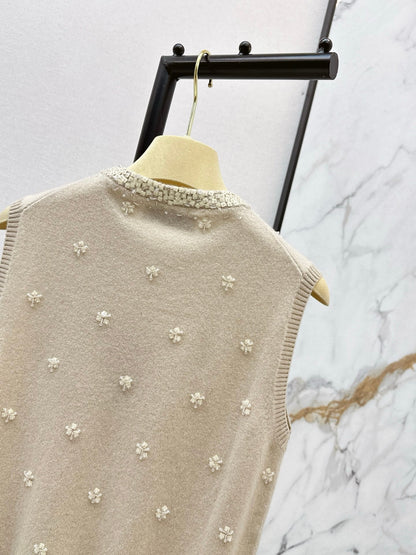 Miu NEW beading flowervest