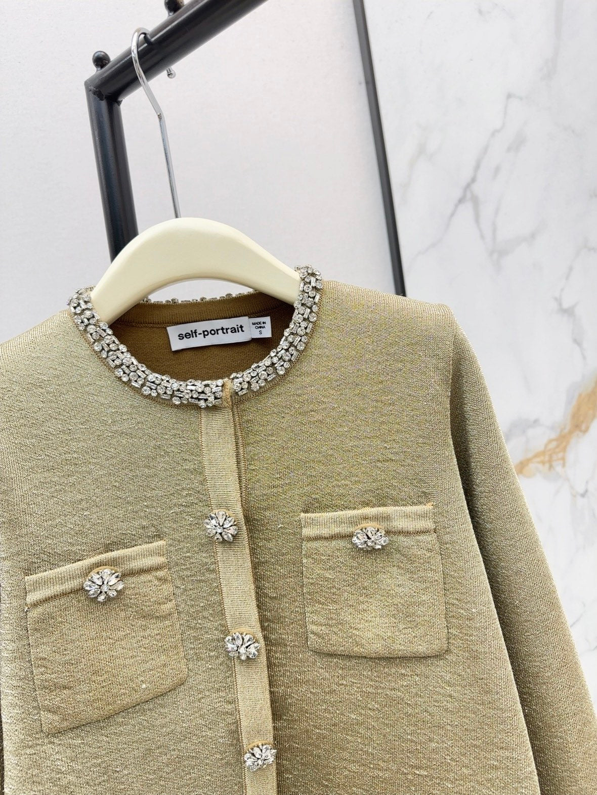 Sp NEW rhinestones knit cardigan