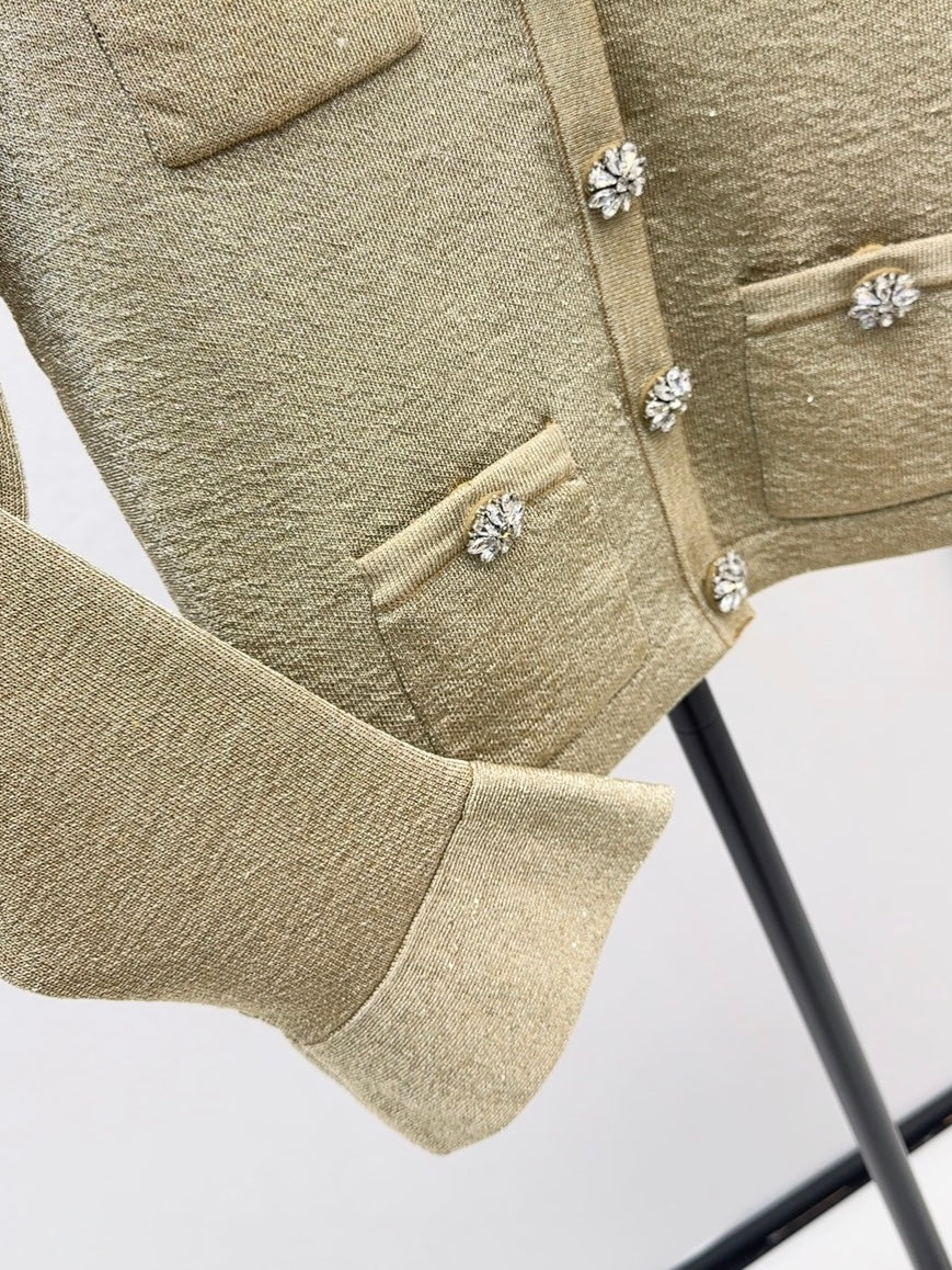 Sp NEW rhinestones knit cardigan