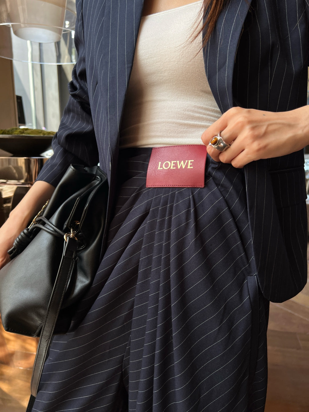 Loe NEW folds suits high-waist pants