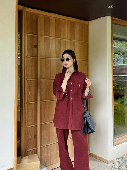 Ral NEW Embroidered corduroy shirt