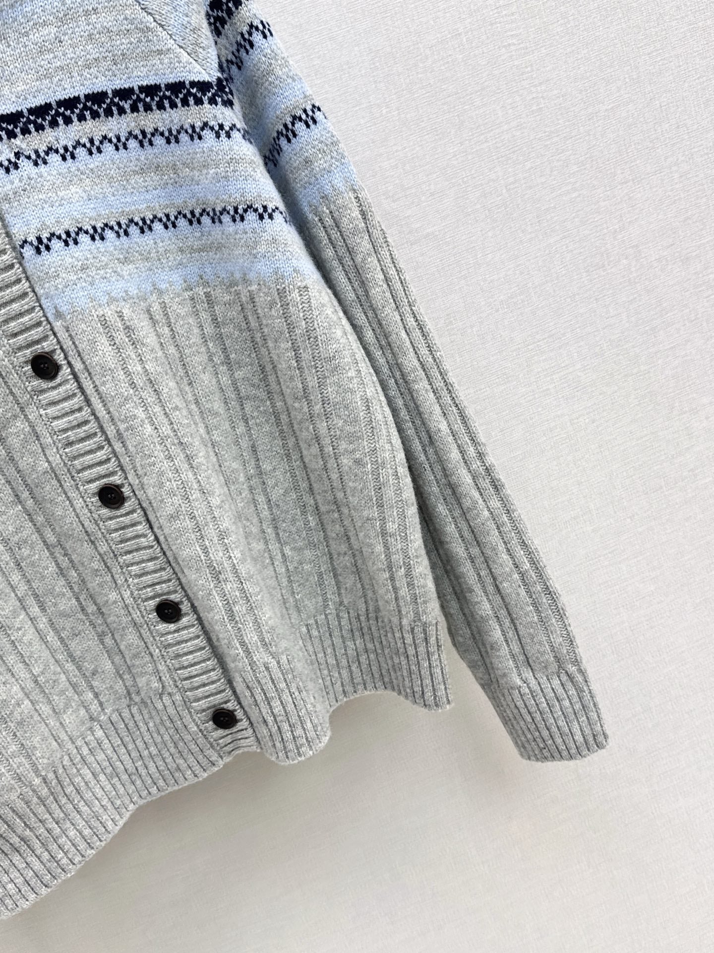 Loro NEW Fair Isle hooded knitted cardigan