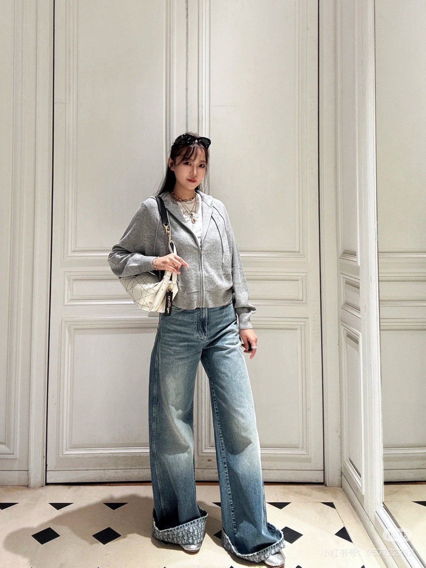 CD NEW Embroidered cashmere jacket