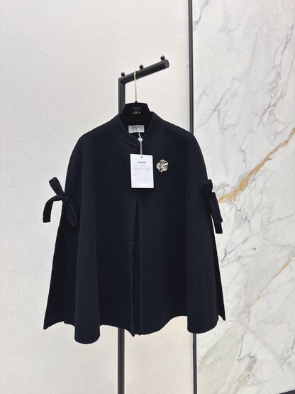 Chan NEW Bow-tie cape coat