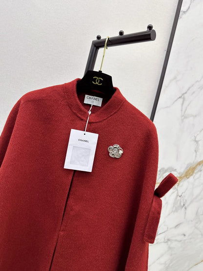 Chan NEW Bow-tie cape coat