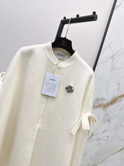 Chan NEW Bow-tie cape coat