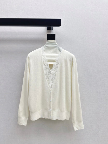 Es NEW Lace-paneled cardigan