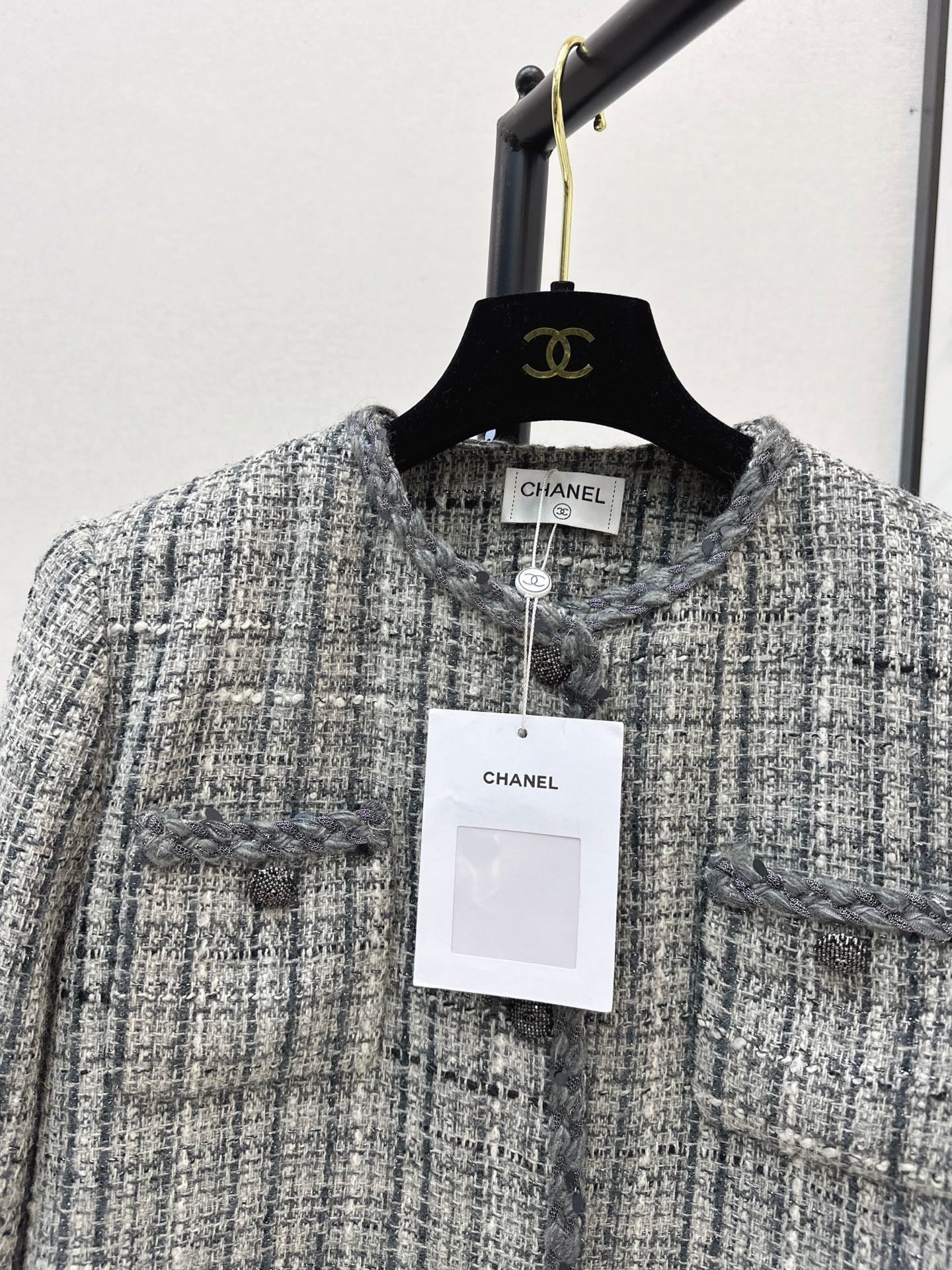 Chan NEW woven tweed jacket