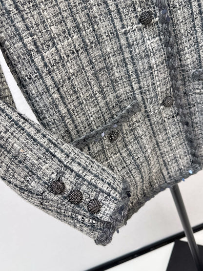 Chan NEW woven tweed jacket