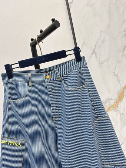 Louis NEW stripe wide-leg jeans