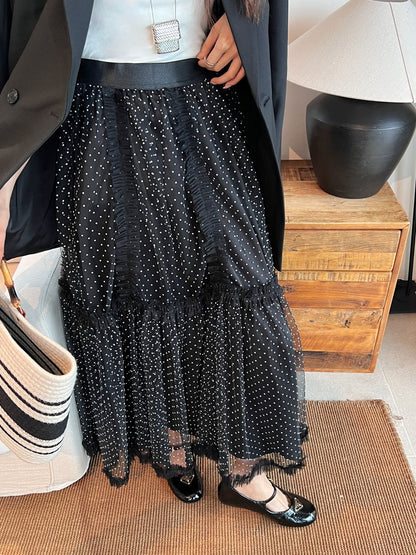 CD NEW polka dot mesh skirts