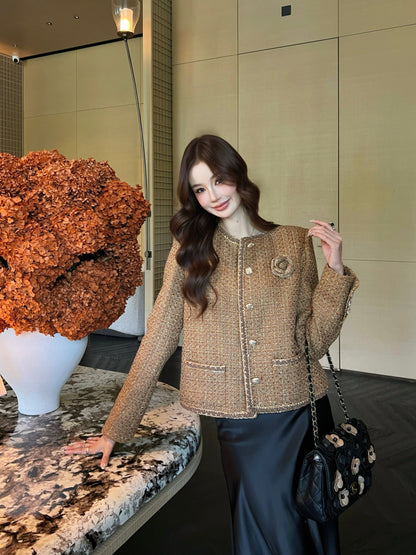Chan NEW woven tweed jacket