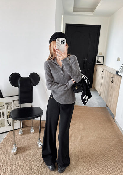 Brun NEW zip-up sweater