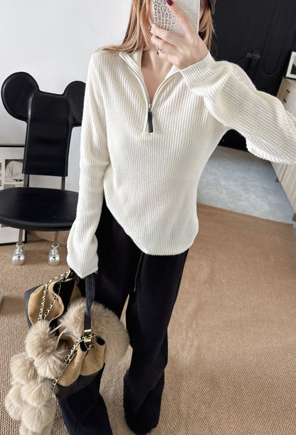 Brun NEW zip-up sweater