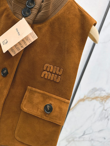 Miu NEW suede vest jacket