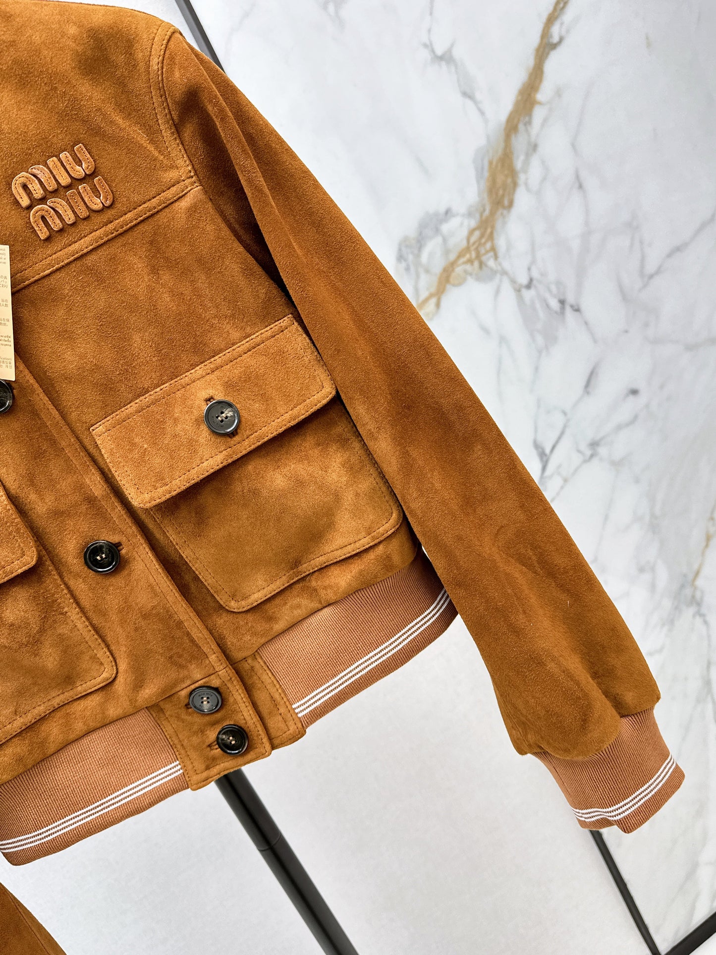 Miu NEW suede feather jacket