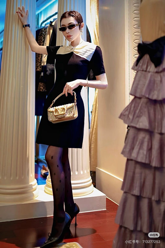 Valen NEW bow short sleeve dress