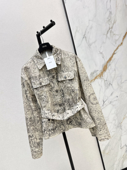 CD NEW printed denim jacket