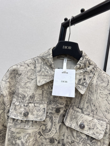 CD NEW printed denim jacket