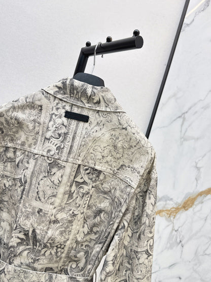 CD NEW printed denim jacket