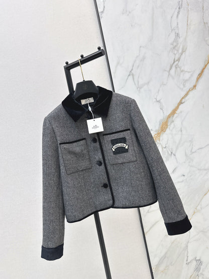 Herm NEW contract velvet jacket