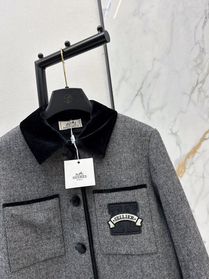 Herm NEW contract velvet jacket
