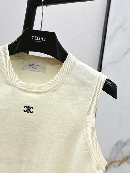 Celi NEW embroidered sleeveless vest