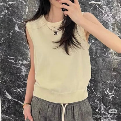 Celi NEW embroidered sleeveless vest