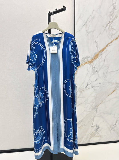 Herm NEW print silk dress
