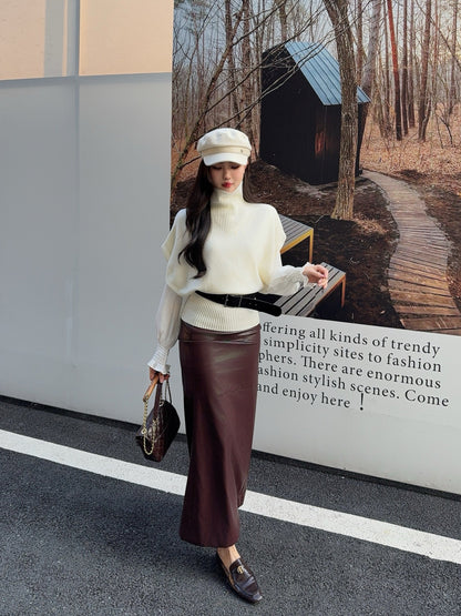 Brun NEW sleeveless sweater with belted