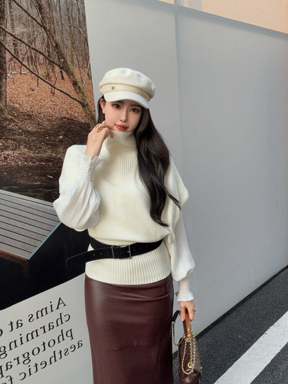 Brun NEW sleeveless sweater with belted