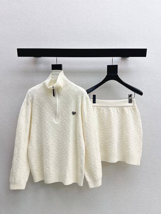 Miu NEW Jacquard knit suit