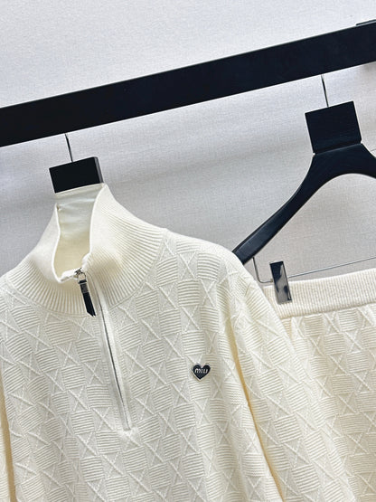 Miu NEW Jacquard knit suit