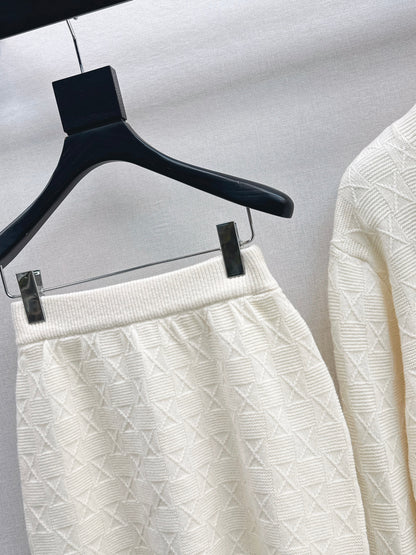 Miu NEW Jacquard knit suit