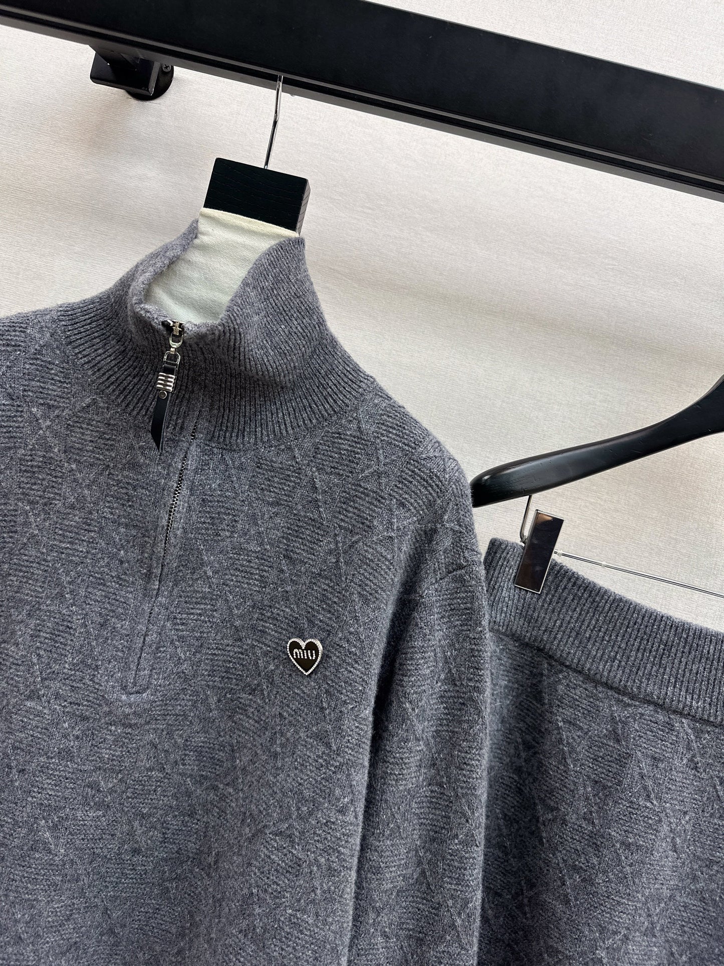 Miu NEW Jacquard knit suit