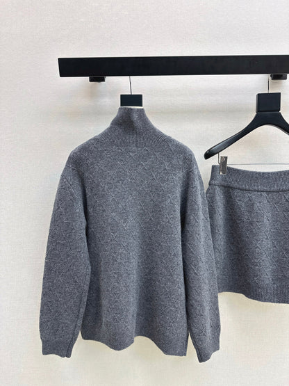 Miu NEW Jacquard knit suit