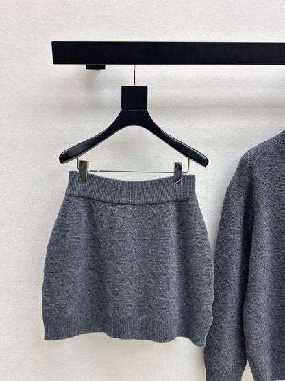 Miu NEW Jacquard knit suit