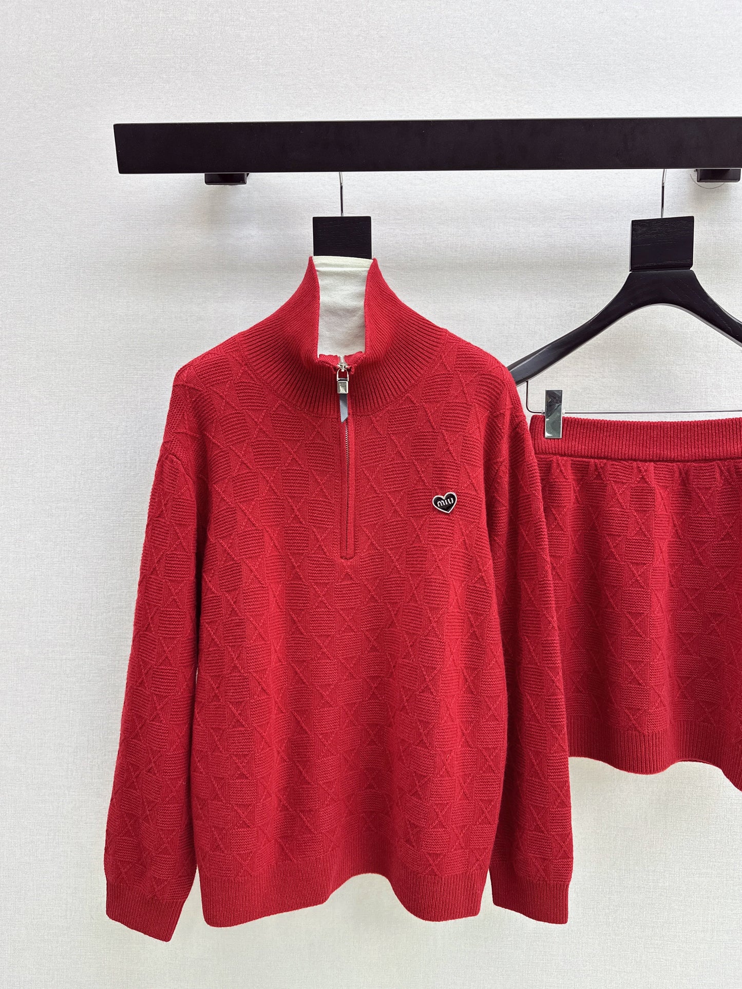 Miu NEW Jacquard knit suit