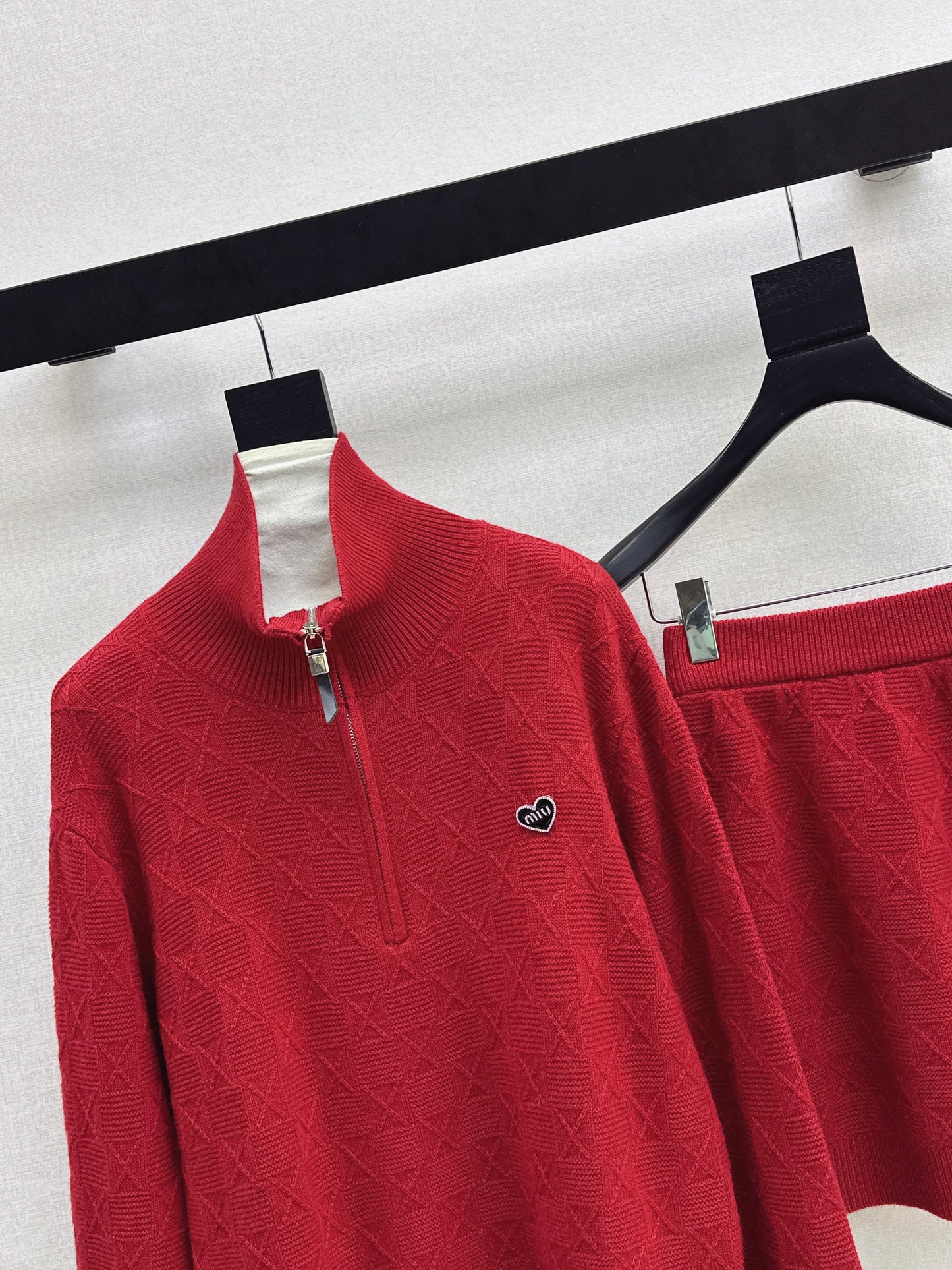 Miu NEW Jacquard knit suit