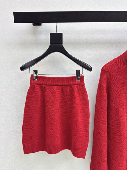 Miu NEW Jacquard knit suit