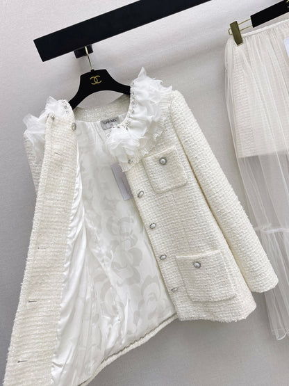 Chan NEW layered ruffle collar jacket